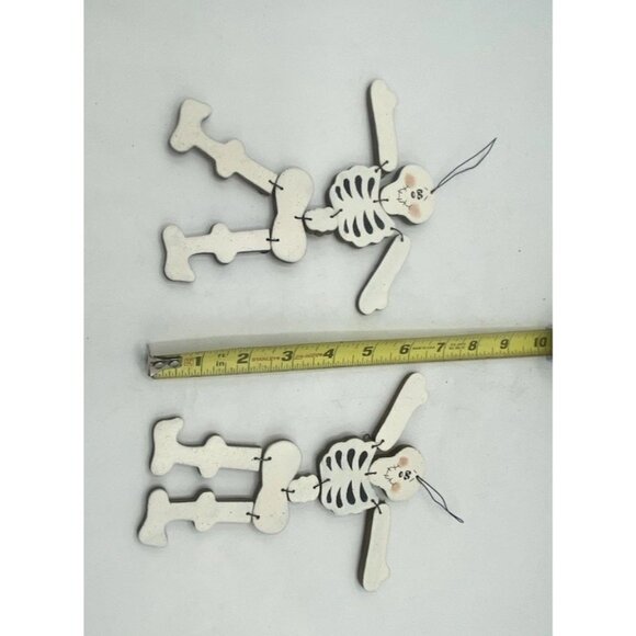 Halloween Tree Ornament Lot of 12 Witch Pumpkin Cat Skeleton Haunted House Decor - Picture 8 of 11